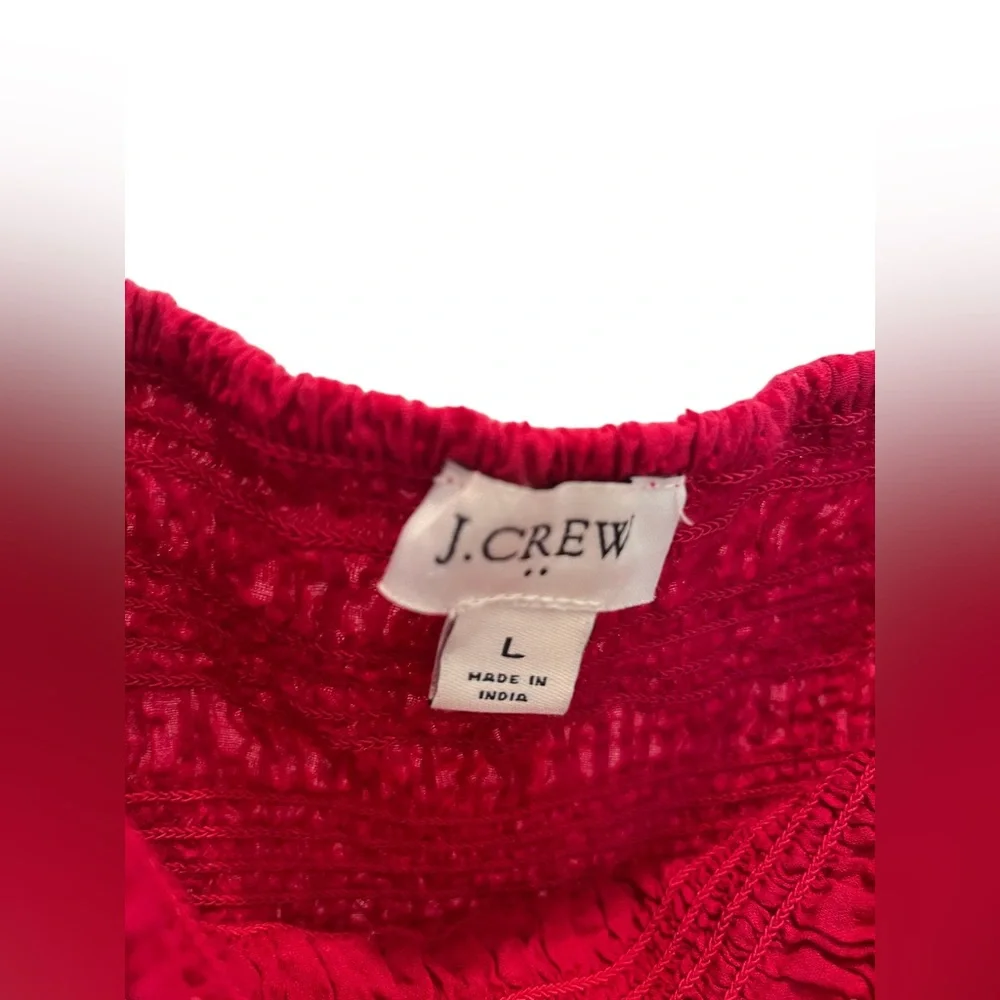 J. Crew Factory Square Neck Swiss Dot Pink Dress With Pockets Size Large EUC